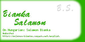 bianka salamon business card